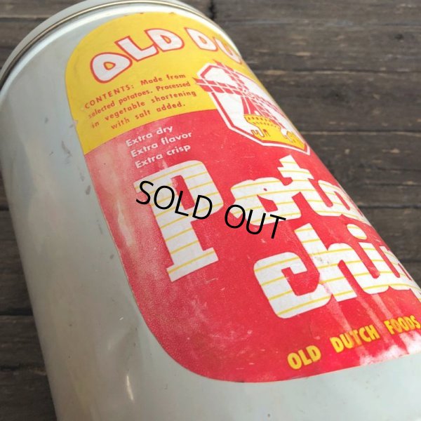 画像6: Vintage Old Dutch Potatochips Tin Can (J455)