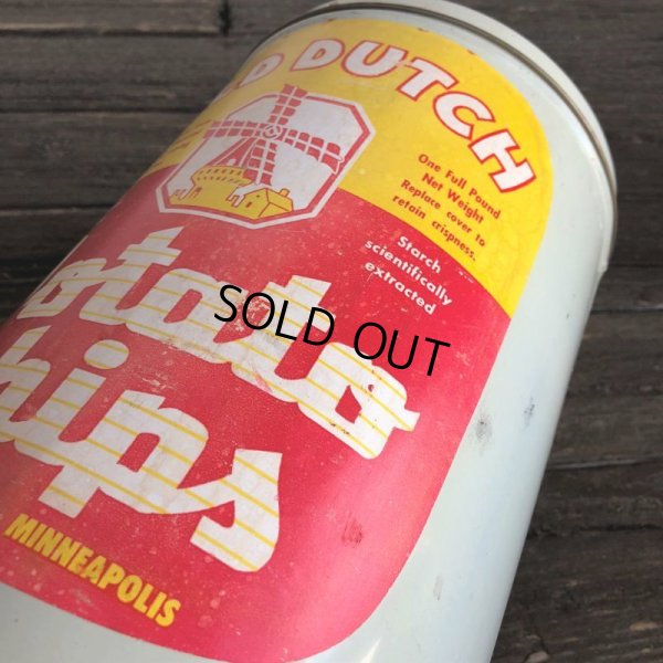 画像5: Vintage Old Dutch Potatochips Tin Can (J455)