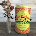 Vintage Old Dutch Potatochips Tin Can (J454)
