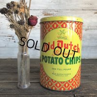 Vintage Old Dutch Potatochips Tin Can (J454)