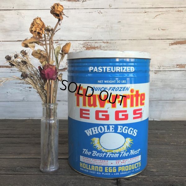 画像1: Vintage Holland Egg Flav-r-rite Eggs Tin Can (J457)