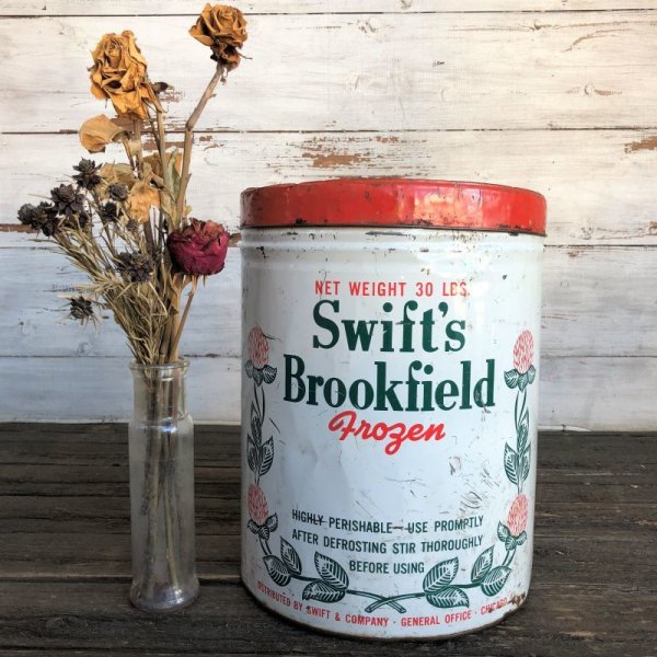 画像1: Vintage Swif't Brootfield Tin Can (J458)