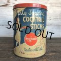 Vintage Hygrade Jasty Toasted Coktail Sticks Tin Can (J451)