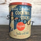 Vintage Hygrade Jasty Toasted Coktail Sticks Tin Can (J451)
