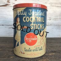 Vintage Hygrade Jasty Toasted Coktail Sticks Tin Can (J451)