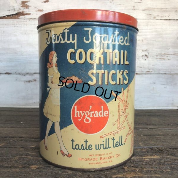 画像1: Vintage Hygrade Jasty Toasted Coktail Sticks Tin Can (J451)
