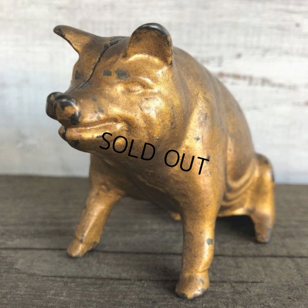 画像7: Vintage ACW Cast Iron Pig  Piggy Bank (J465)