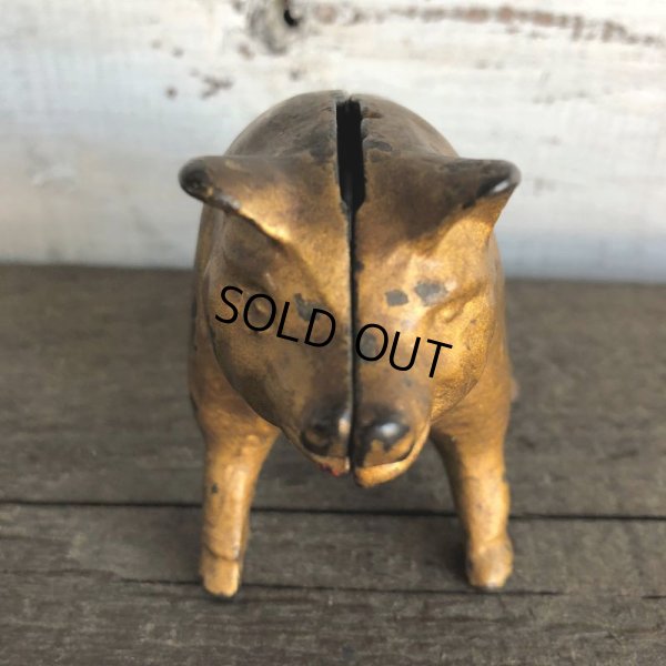 画像8: Vintage ACW Cast Iron Pig  Piggy Bank (J465)