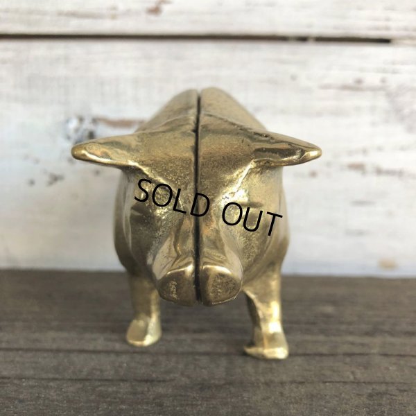 画像7: Vintage Brass Pig Piggy Bank (J467)