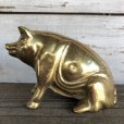 画像2: Vintage Valleau Solid Brass Pig Piggy Bank (J466) (2)