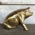画像5: Vintage Valleau Solid Brass Pig Piggy Bank (J466)