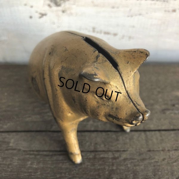 画像8: Vintage ACW Cast Iron Pig  Piggy Bank (J464)