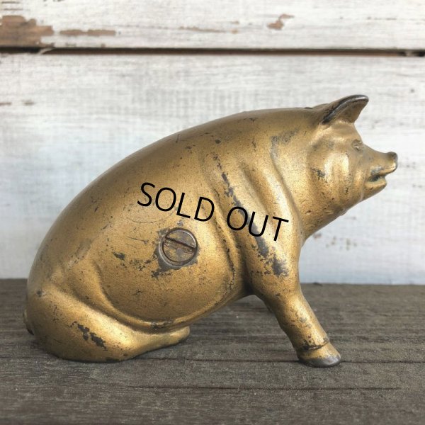 画像2: Vintage ACW Cast Iron Pig  Piggy Bank (J464)