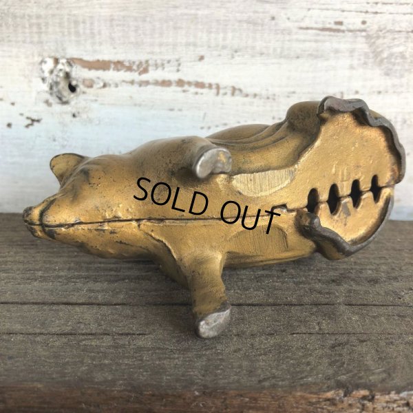 画像10: Vintage ACW Cast Iron Pig  Piggy Bank (J464)