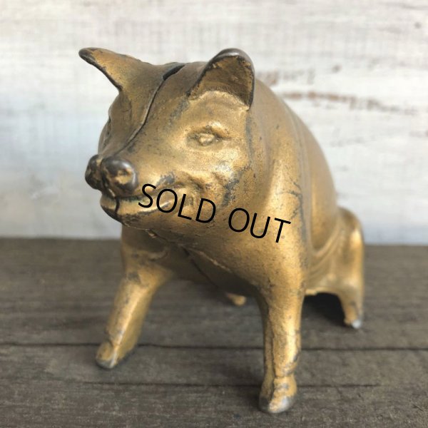 画像6: Vintage ACW Cast Iron Pig  Piggy Bank (J464)