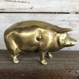 画像1: Vintage Brass Pig Piggy Bank (J467) (1)
