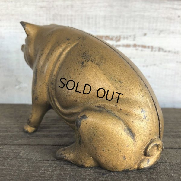 画像4: Vintage ACW Cast Iron Pig  Piggy Bank (J464)