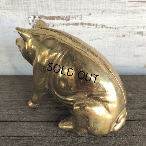 画像3: Vintage Valleau Solid Brass Pig Piggy Bank (J466)
