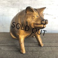 Vintage ACW Cast Iron Pig  Piggy Bank (J465)