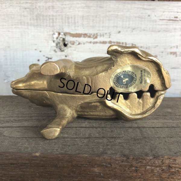 画像8: Vintage Valleau Solid Brass Pig Piggy Bank (J466)
