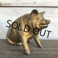 Vintage ACW Cast Iron Pig  Piggy Bank (J464)