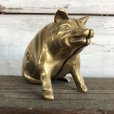 画像6: Vintage Valleau Solid Brass Pig Piggy Bank (J466)