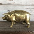 画像4: Vintage Brass Pig Piggy Bank (J467)