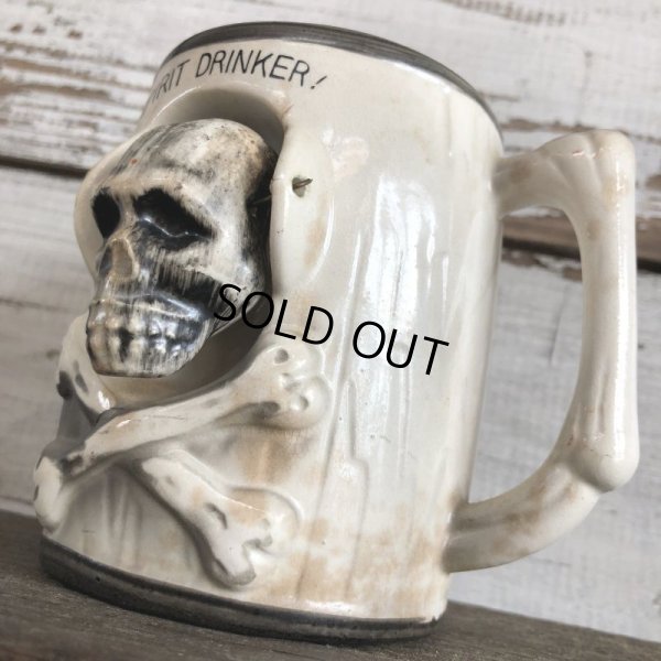画像10: Vinatge Skull Mug SPIRIT DRINKER! (J679)