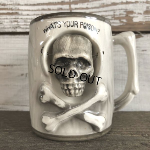 画像1: Vinatge Skull Mug WHAT'S YOUR POISON! (J680)