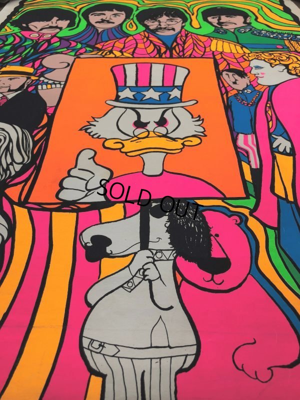 画像10: 60s Vintage Beatles The Gang Dan Shupe Black Light Poster (J684)