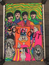 60s Vintage Beatles The Gang Dan Shupe Black Light Poster (J684)
