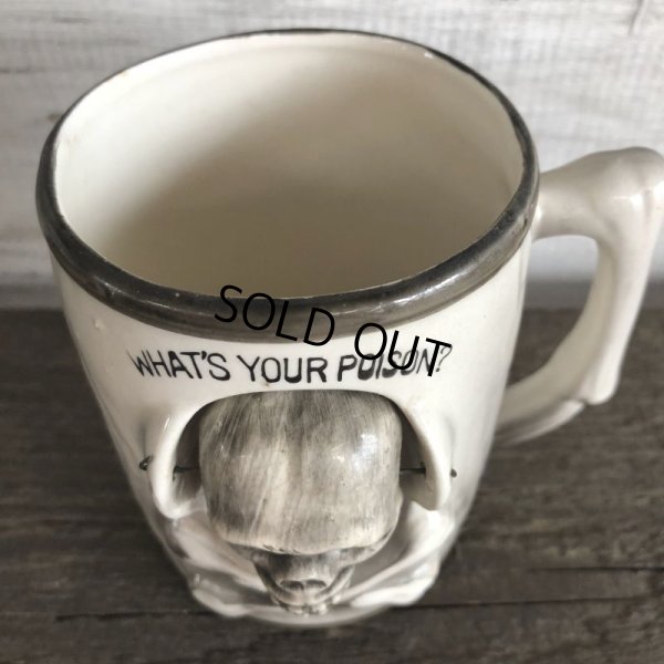画像7: Vinatge Skull Mug WHAT'S YOUR POISON! (J680)