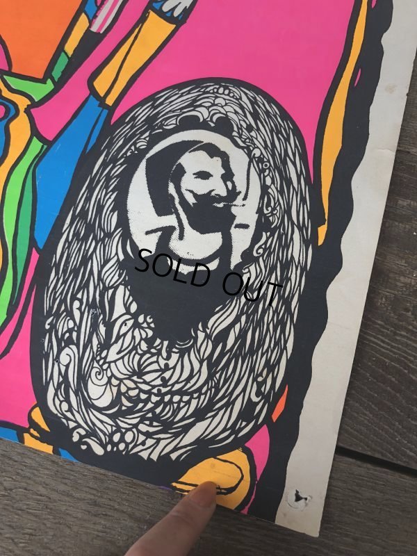 画像5: 60s Vintage Beatles The Gang Dan Shupe Black Light Poster (J684)