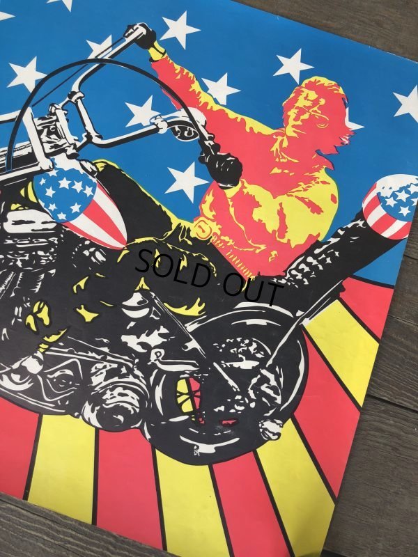 画像11: 60s Vintage Easy Rider Peter Fonda Super Cycle Psychedelic Black light Poster (J685)
