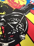 画像7: 60s Vintage Easy Rider Peter Fonda Super Cycle Psychedelic Black light Poster (J685)