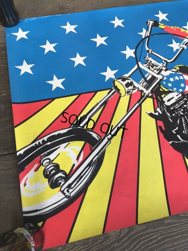 画像10: 60s Vintage Easy Rider Peter Fonda Super Cycle Psychedelic Black light Poster (J685)