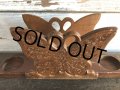 70s Vintage Butterfly Wooden Holder (J691)