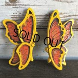 70s Vintage Butterfly Wall Deco Set (J688)