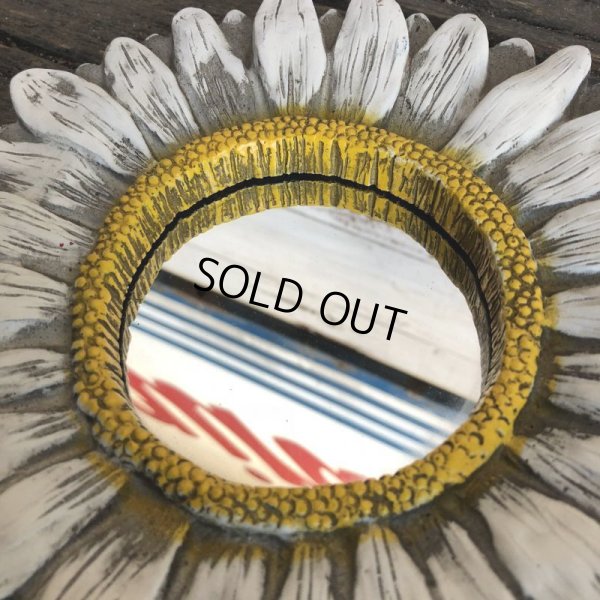 画像7: 70s Vintage Flower Wall Deco Mirror (J690)