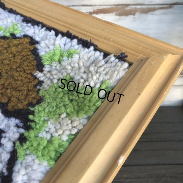 画像6: 70s Vintage Latch Hook Mushrooms Wall Deco (J691)