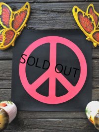 60s Vintage Peace Sign Black Light Poster (J686)
