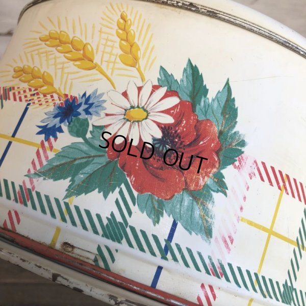 画像6: Vintage Bread Box Tin Flower (J695)