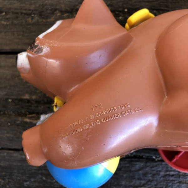 画像7: Vintage Fisher Price Pull Toy Raccoon (J696)