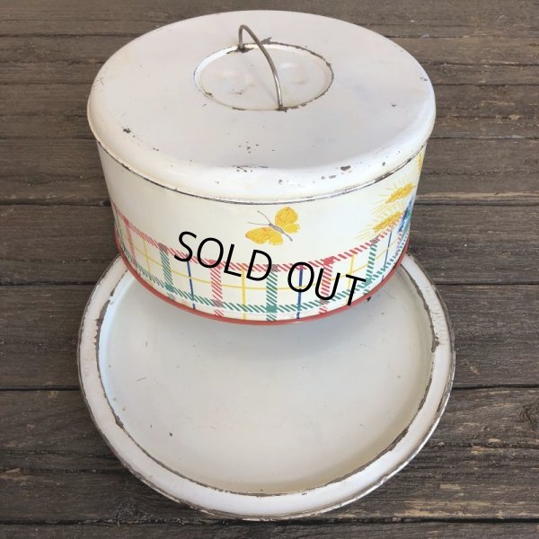 画像9: Vintage Bread Box Tin Flower (J695)