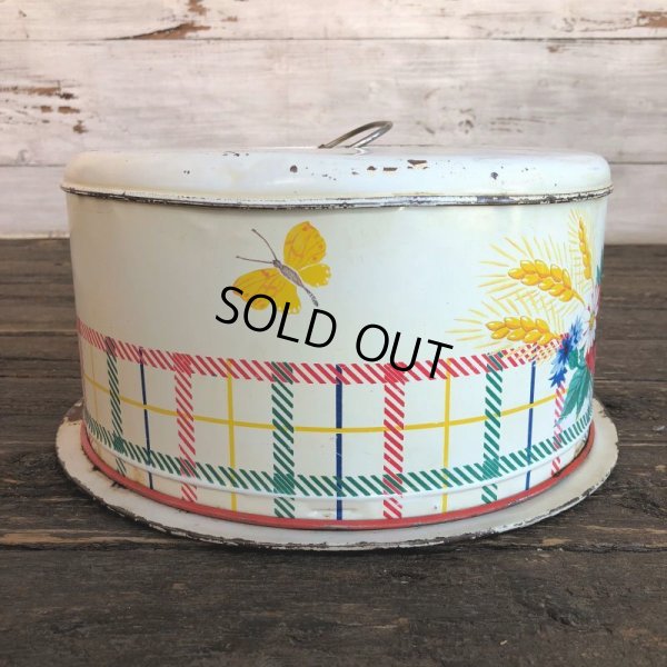 画像3: Vintage Bread Box Tin Flower (J695)
