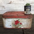 画像1: Vintage Bread Box Tin Rose (J694) (1)