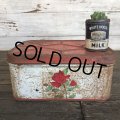 Vintage Bread Box Tin Rose (J694)