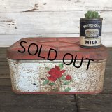 Vintage Bread Box Tin Rose (J694)