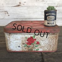 Vintage Bread Box Tin Rose (J694)