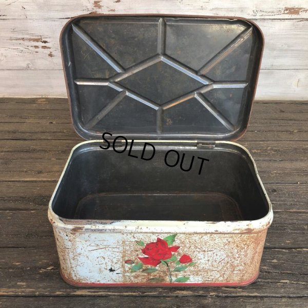 画像8: Vintage Bread Box Tin Rose (J694)